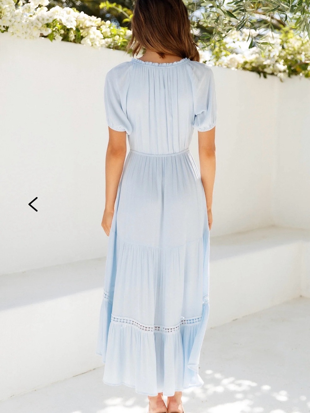 Hello Molly High Above the Clouds Tiered Midi Dress Cottagecore Feminine SZ 4 - Picture 3 of 16
